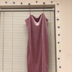 Pink velvet dress!